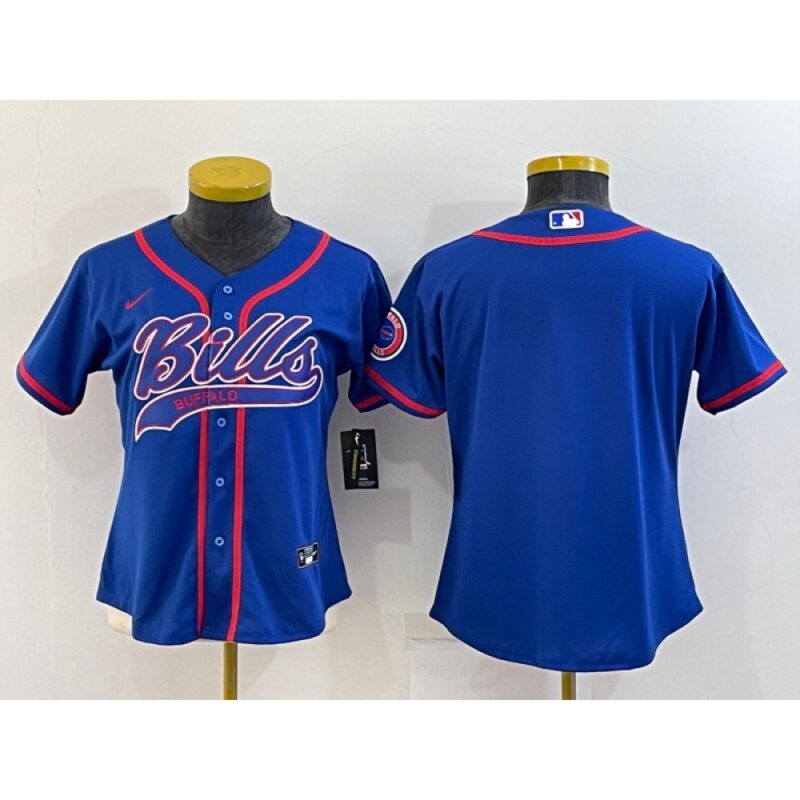 686187c23a3c6_1 Youth Buffalo Bills Blank Royal With Patch Cool Base Stitched Baseball Jersey