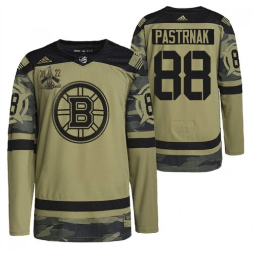 686187cf9c2ad_1 Men's Boston Bruins #88 David Pastrnak 2022 Camo Military Appreciation Night Stitched Jersey