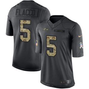 686188085e561_1 Ravens #5 Joe Flacco Black Youth Stitched NFL Limited 2016 Salute to Service Jersey