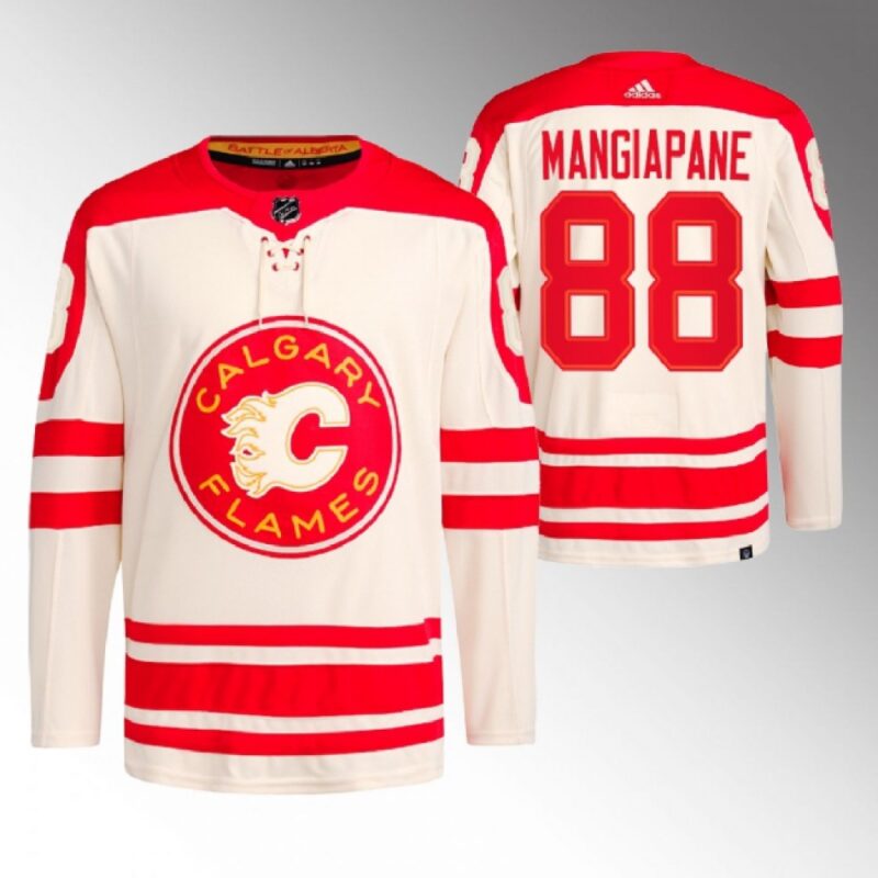 6861881c7f980_1 Men's Calgary Flames #88 Andrew Mangiapane 2023 Cream Heritage Classic Primegreen Stitched Jersey