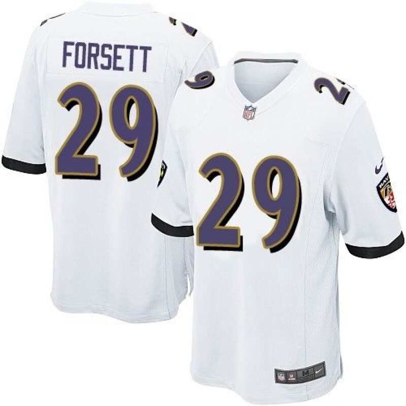 6861887a99c0d_1 Ravens #29 Justin Forsett White Youth Stitched NFL New Elite Jersey