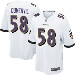 6861887d4240b_1 Ravens #58 Elvis Dumervil White Youth Stitched NFL New Elite Jersey