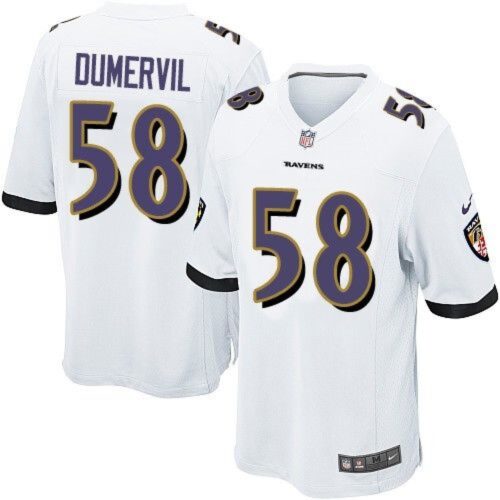 6861887d4240b_1 Ravens #58 Elvis Dumervil White Youth Stitched NFL New Elite Jersey