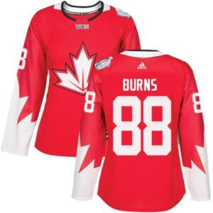 686188845ce1a_1 Team Canada #88 Brent Burns Red 2016 World Cup Women's Stitched NHL Jersey