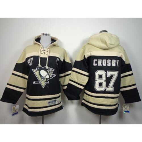 686188ee62e16_1 Penguins #87 Sidney Crosby Black Sawyer Hooded Sweatshirt Stitched Youth NHL Jersey