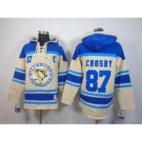 686188f9cb285_1 Penguins #87 Sidney Crosby Cream Sawyer Hooded Sweatshirt Stitched NHL Jersey