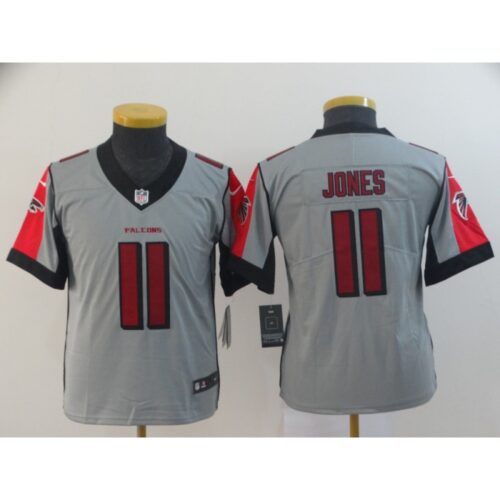 686189104f1aa_1 Youth Atlanta Falcons #11 Julio Jones Grey Inverted Legend Stitched NFL Jersey