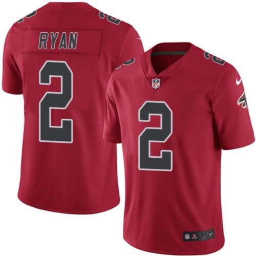 686189308868f_1 Falcons #2 Matt Ryan Red Youth Stitched NFL Limited Rush Jersey