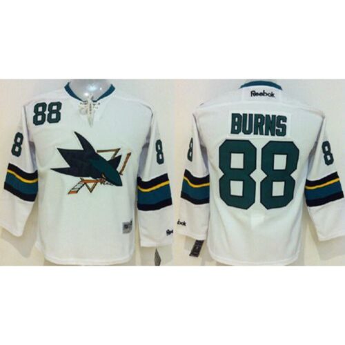 686189311608e_1 Sharks #88 Brent Burns White Stitched Youth NHL Jersey