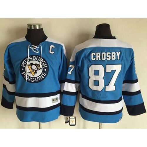 6861896b7fc66_1 Penguins #87 Sidney Crosby Blue CCM Throwback Stitched Youth NHL Jersey