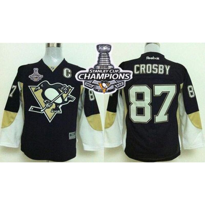 68618970b85cd_1 Penguins #87 Sidney Crosby Black 2016 Stanley Cup Champions Stitched Youth NHL Jersey