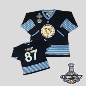 6861897e7e394_1 Penguins #87 Sidney Crosby Dark Blue 2011 Winter Classic Vintage 2016 Stanley Cup Champions Stitched Youth NHL Jersey