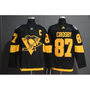 6861899c7da08_1 Men's Pittsburgh Penguins #87 Sidney Crosby Black 2019 Stadium Series Stitched NHL Jersey