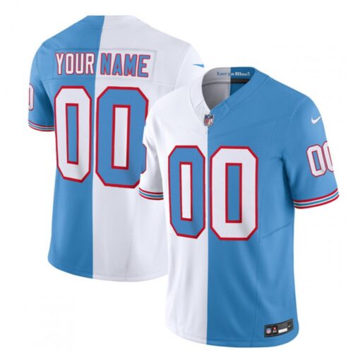 686189f7e12fa_1 Men's Tennessee Titans Active Player Custom White/Blue 2023 F.U.S.E. Split Vapor Limited Throwback Stitched Football Jersey