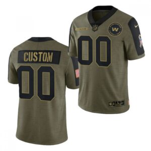 68618a27a6b49_1 Men's Washington Football Team ACTIVE PLAYER Custom 2021 Olive Salute To Service Limited Stitched Jersey