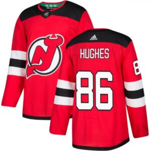 68618a42878d6_1 Men's New Jersey Devils #86 Jack Hughes Red Stitched NHL Jersey