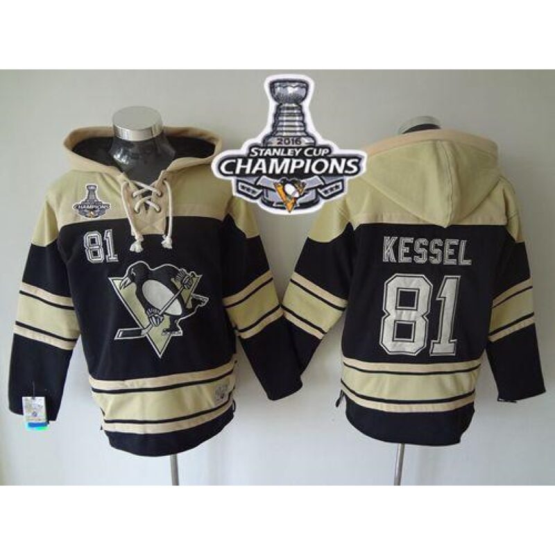 68618a4de250d_1 Penguins #81 Phil Kessel Black Sawyer Hooded Sweatshirt 2016 Stanley Cup Champions Stitched NHL Jersey