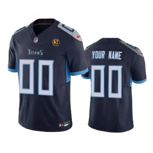 68618a78baaa0_1 Men's Tennessee Titans Active Player Custom Navy 2023 F.U.S.E. With John Madden Patch Vapor Limited Stitched Football Jersey