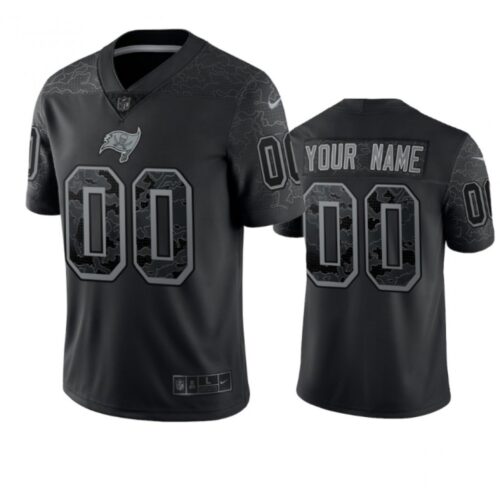 68618ab4d36d3_1 Men's Tampa Bay Buccaneers Active Player Custom Black Reflective Limited Stitched Jersey