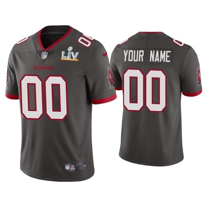 68618ac997bf3_1 Men's Tampa Bay Buccaneers Customized 2021 Grey Super Bowl LV Limited Stitched Jersey