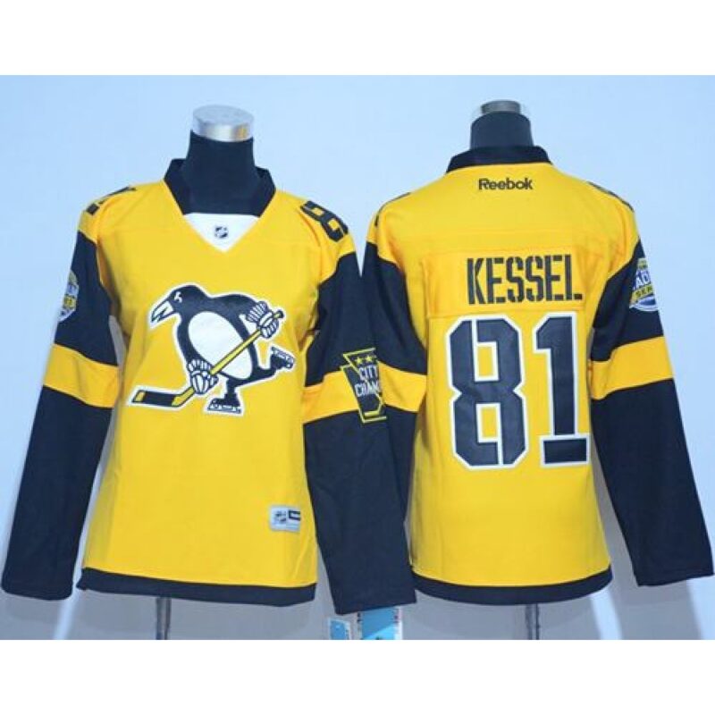 68618ae00d9ae_1 Penguins #81 Phil Kessel Gold 2017 Stadium Series Women's Stitched NHL Jersey
