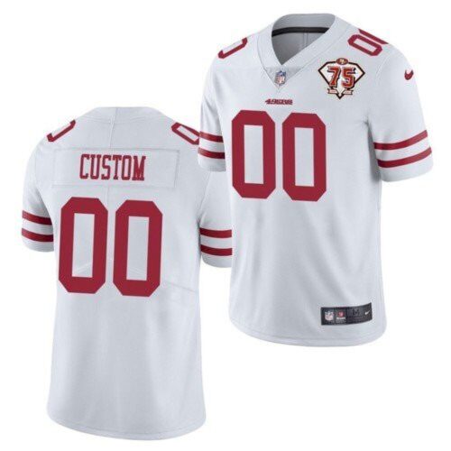 68618b0d5d29d_1 Men's San Francisco 49ers ACTIVE PLAYER Custom 2021 With 75th Anniversary Patch White Limited Stitched NFL Jersey
