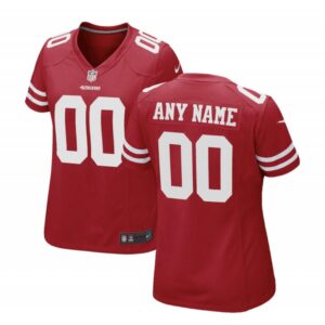 68618b21ee3fa_1 Women's San Francisco 49ers Customized Red Stitched Limited Jersey(Run Small