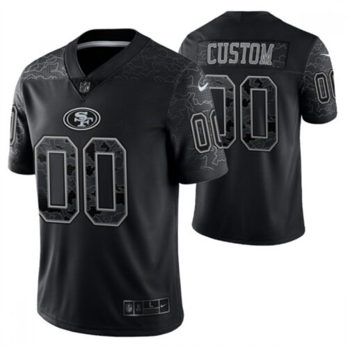 68618b54d95bb_1 Men's San Francisco 49ers ACTIVE PLAYER Custom Black Reflective Limited Stitched Football Jersey