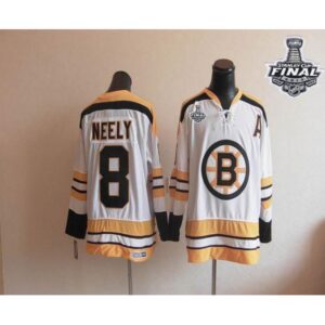 68618b763b5c2_1 CCM Throwback Bruins Stanley Cup Finals Patch #8 Cam Neely White Stitched NHL Jersey