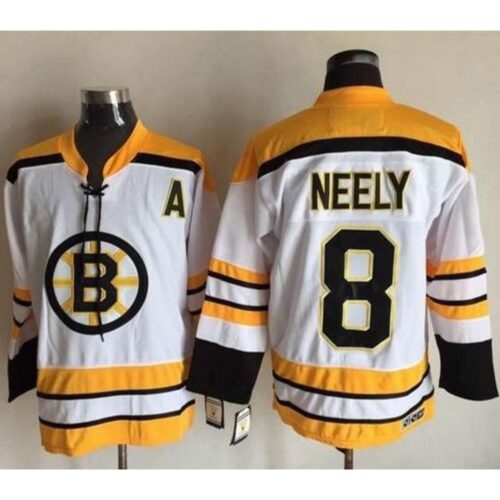 68618b78e93f9_1 CCM Throwback Bruins #8 Cam Neely White Stitched NHL Jersey