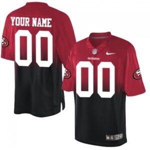 68618b7e735b4_1 San Francisco 49ers Customized Red/Black Men's Stitched Elite Fadeaway Fashion NFL Jersey