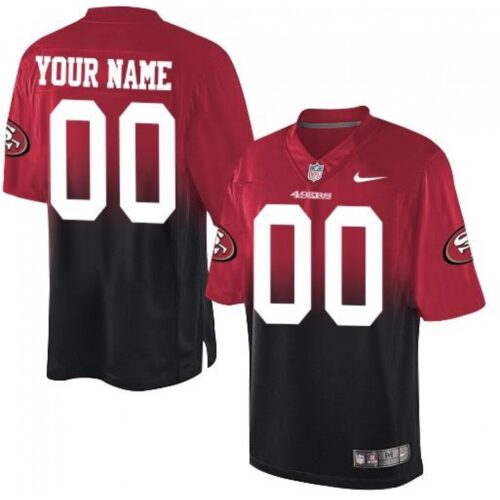 68618b7e735b4_1 San Francisco 49ers Customized Red/Black Men's Stitched Elite Fadeaway Fashion NFL Jersey
