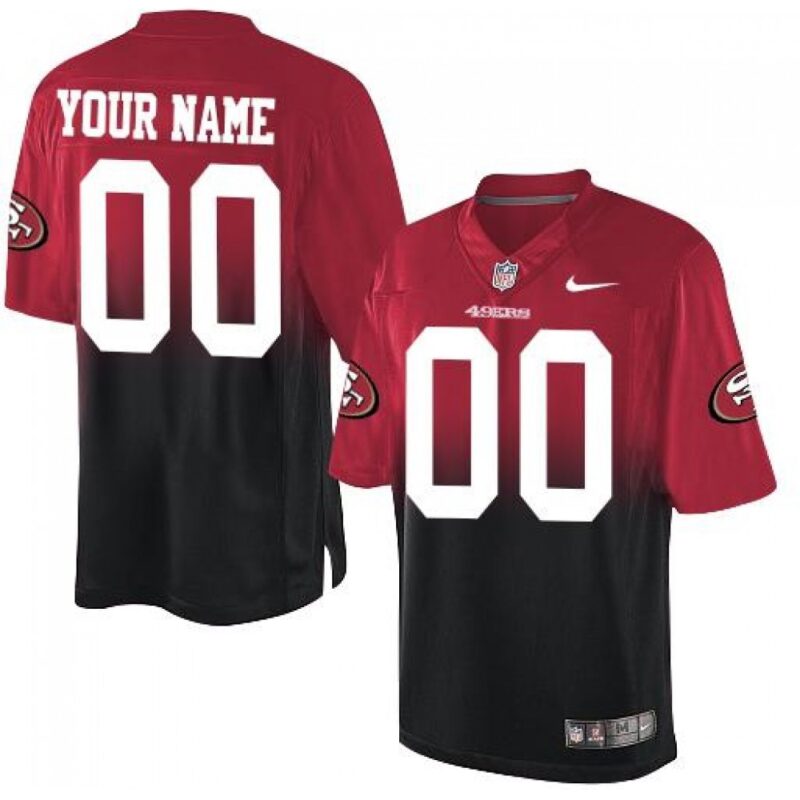 68618b7e735b4_1 San Francisco 49ers Customized Red/Black Men's Stitched Elite Fadeaway Fashion NFL Jersey