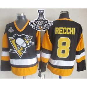 68618b9655b7b_1 Penguins #8 Mark Recchi Black CCM Throwback 2016 Stanley Cup Champions Stitched NHL Jersey