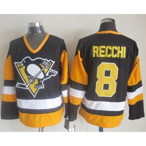 68618b994c4db_1 Penguins #8 Mark Recchi Black CCM Throwback Stitched NHL Jersey
