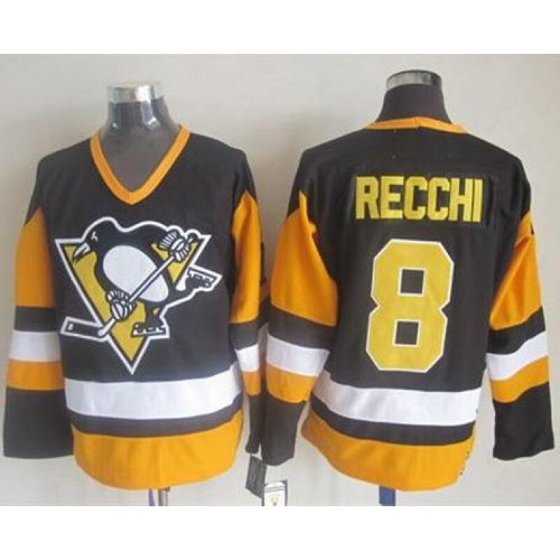 68618b994c4db_1 Penguins #8 Mark Recchi Black CCM Throwback Stitched NHL Jersey