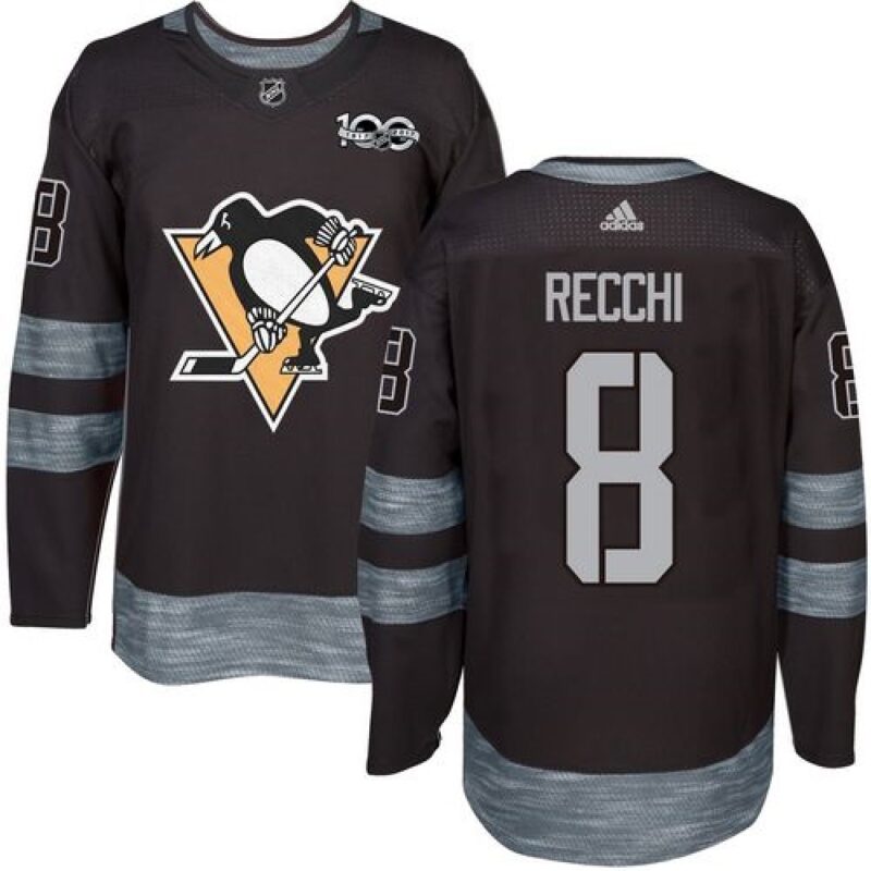 68618b9c25cd1_1 Penguins #8 Mark Recchi Black 1917-2017 100th Anniversary Stitched NHL Jersey