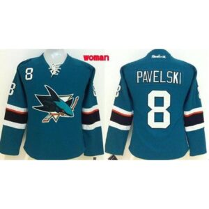 68618ba801be8_1 Sharks #8 Joe Pavelski Teal Women's Home Stitched NHL Jersey