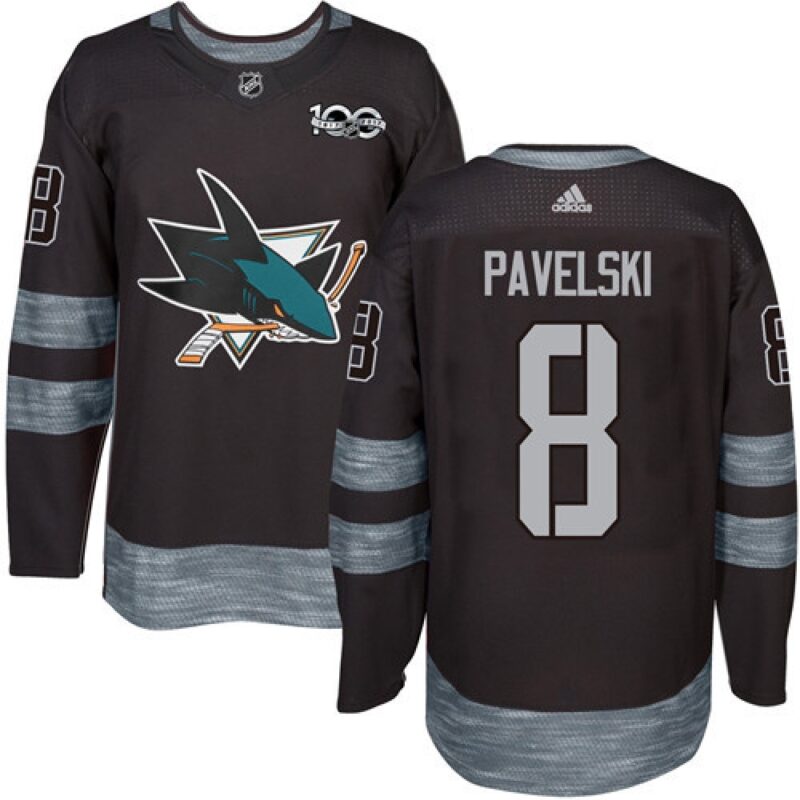 68618baabe4dd_1 Sharks #8 Joe Pavelski Black 1917-2017 100th Anniversary Stitched NHL Jersey