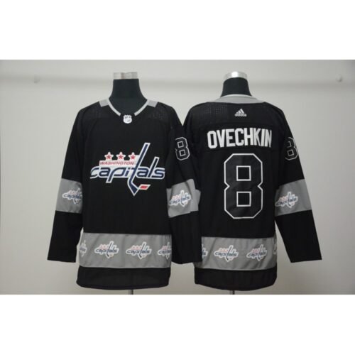 68618bb6287ff_1 Men's Washington Capitals #8 Alex Ovechkin Black Team Logo Stitched NHL Jersey