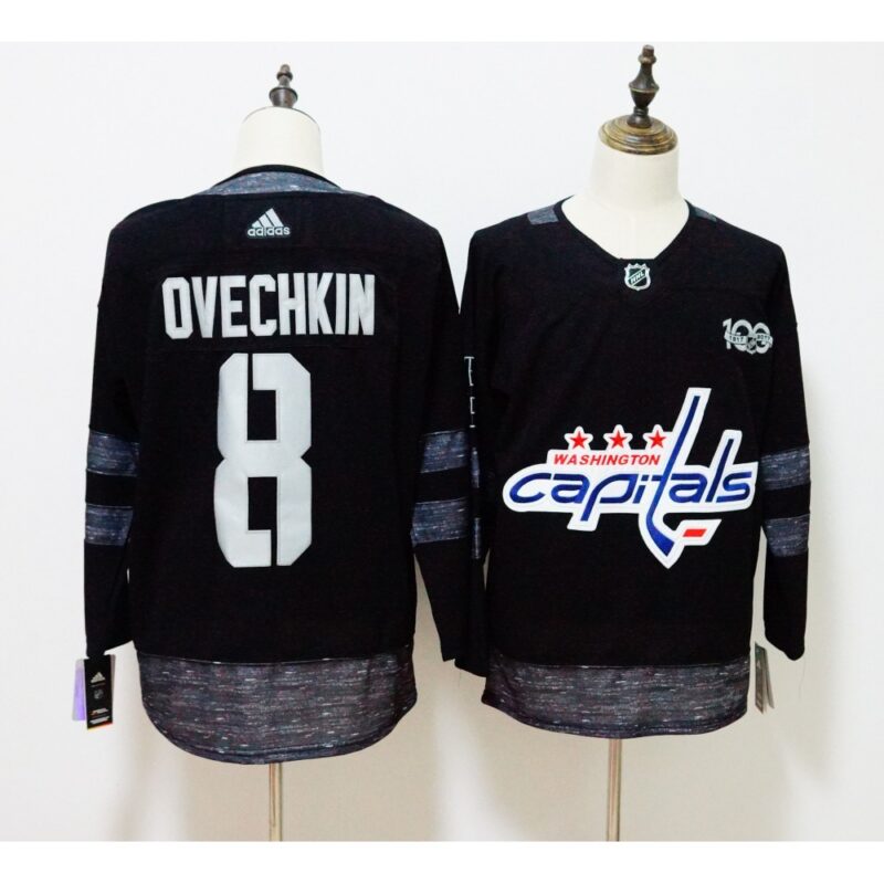 68618bbbee056_1 Men's Washington Capitals #8 Alexander Ovechkin Black 1917-2017 100th Anniversary Jersey