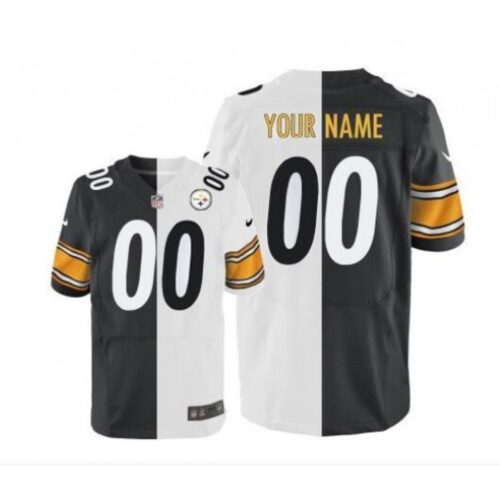 68618be2bd3d6_1 Women's Pittsburgh Steelers Custom White/Black Stitched NFL Elite Split Jersey