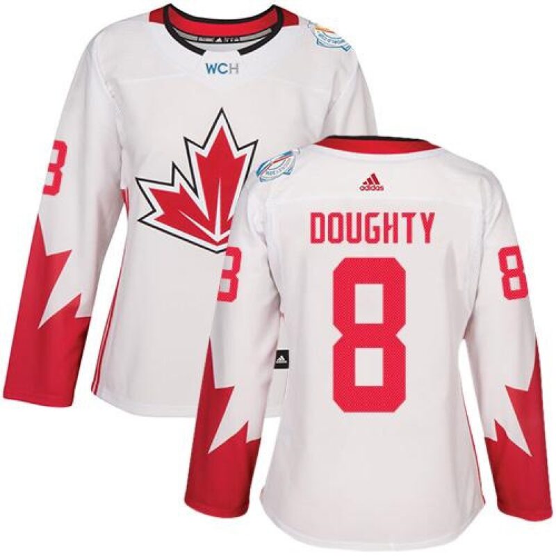 68618c08e2b62_1 Team Canada #8 Drew Doughty White 2016 World Cup Women's Stitched NHL Jersey
