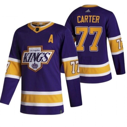 68618c313db3b_1 Men's Los Angeles Kings #77 Jeff Carter Purple 2020-21 Reverse Retro Stitched Jersey