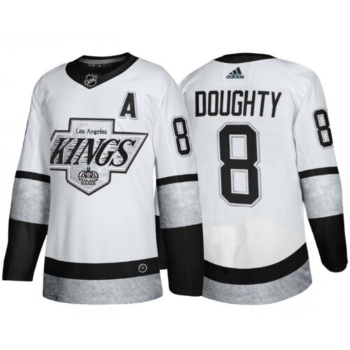 68618c49e4f65_1 Men's Los Angeles Kings #8 Drew Doughty White Throwback Stitched Jersey