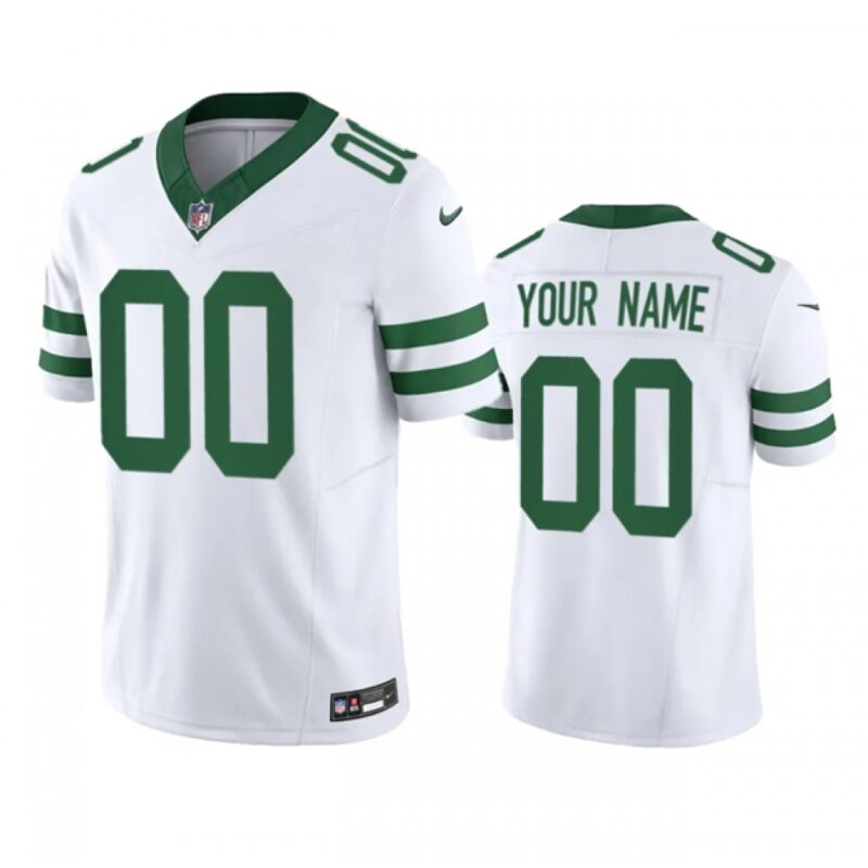 68618c745dc7e_1 Men's New York Jets ACTIVE PLAYER Custom White 2023 F.U.S.E. Vapor Limited Throwback Stitched Football Jersey