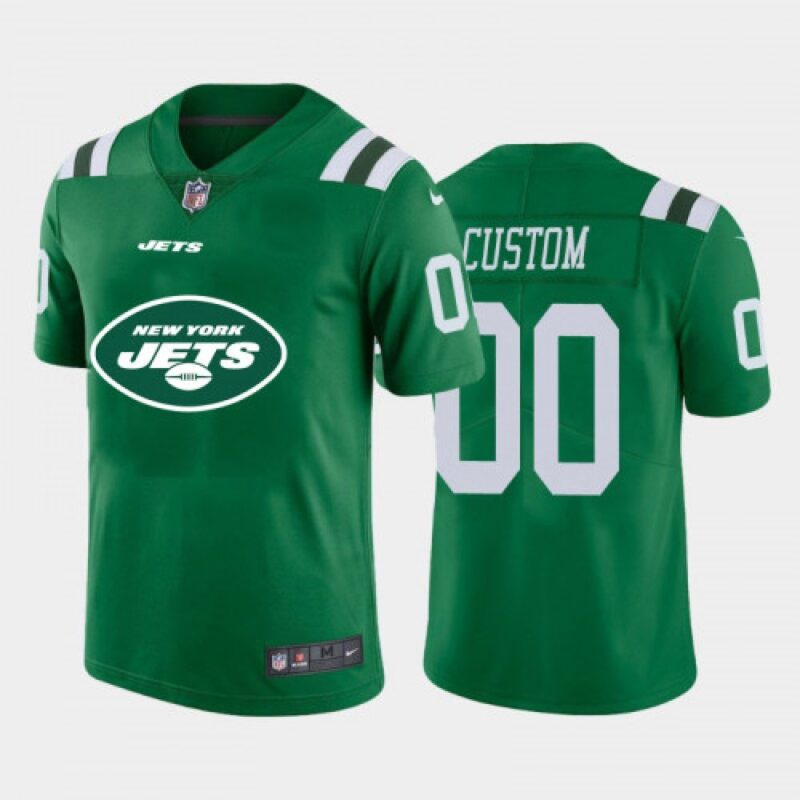 68618c8b49fa8_1 Men's New York Jets Customized Black 2020 Team Big Logo Stitched Limited Jersey