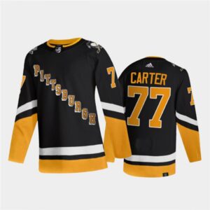 68618cbe49f4c_1 Men's Pittsburgh Penguins #77 Jeff Carter 2021/2022 Black Stitched Jersey
