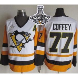 68618cc70ec32_1 Penguins #77 Paul Coffey White/Black CCM Throwback 2016 Stanley Cup Champions Stitched NHL Jersey