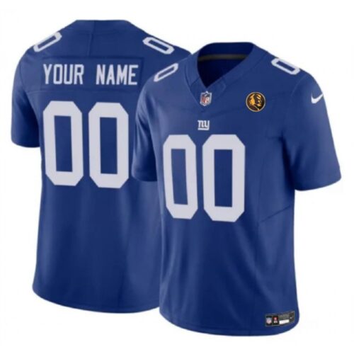 68618cdd31d76_1 Men's New York Giants Active Player Custom Blue 2023 F.U.S.E. With John Madden Patch Vapor Limited Stitched Football Jersey